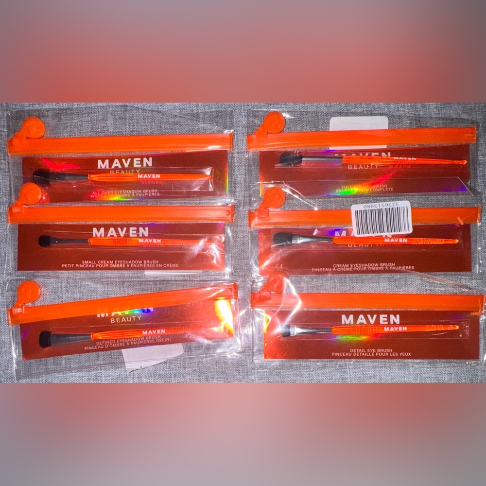 NEW 6 Pack Bundle Maven Pro Artistry Makeup Brushes ,Reusable Bag